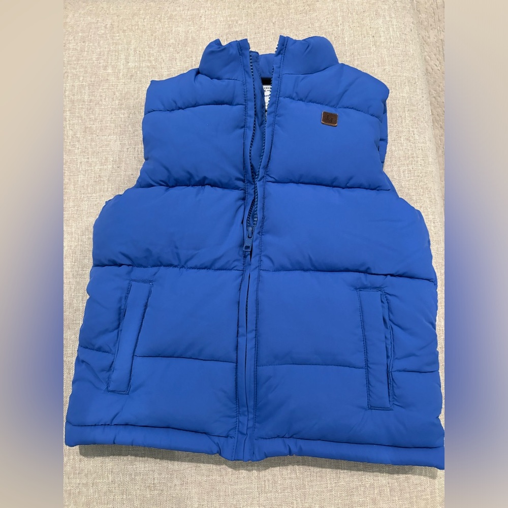 AUTHENTIC JANIE AND JACK LITTLE BOYS’ LUXURY PUFFED VEST ROYAL BLUE NEVER WORN
